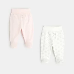 Jersey footed pants (set of 2)