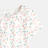 Pink ruffled collar T-shirt