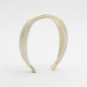 Girl's yellow headband in shiny crumpled fabric