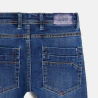 Hyper-stretch denim slim fit bermuda shorts