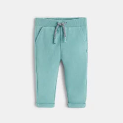 Green fleece jogging pants