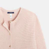 Ottoman ribbed buttoned cardigan