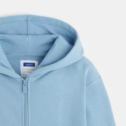 Blue zip-up hoodie