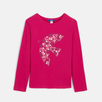 Girls' pink dove motif...