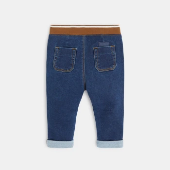 بنطال جينز من قماش الدنيم باللون الأزرق للأطفال الصغار