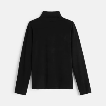 T-shirt with rolled collar