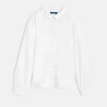 Girls' plain white shirt with Peter Pan collar