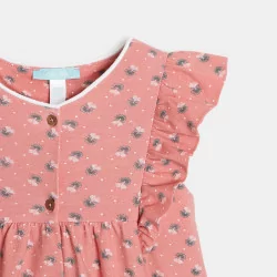 Baby girls' pink dress with...
