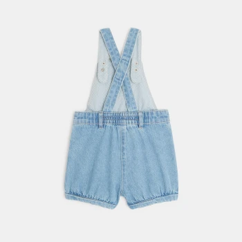 Short denim overalls