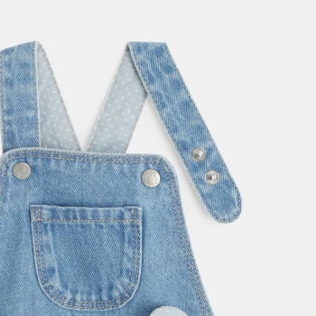 Short denim overalls