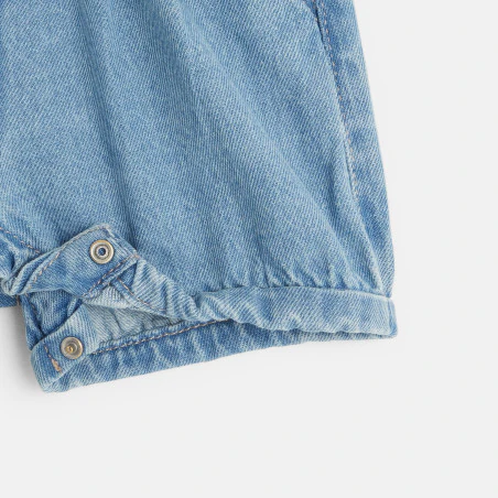 Short denim overalls