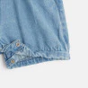 Short denim overalls