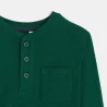 Boys' green button-down collar T-shirt