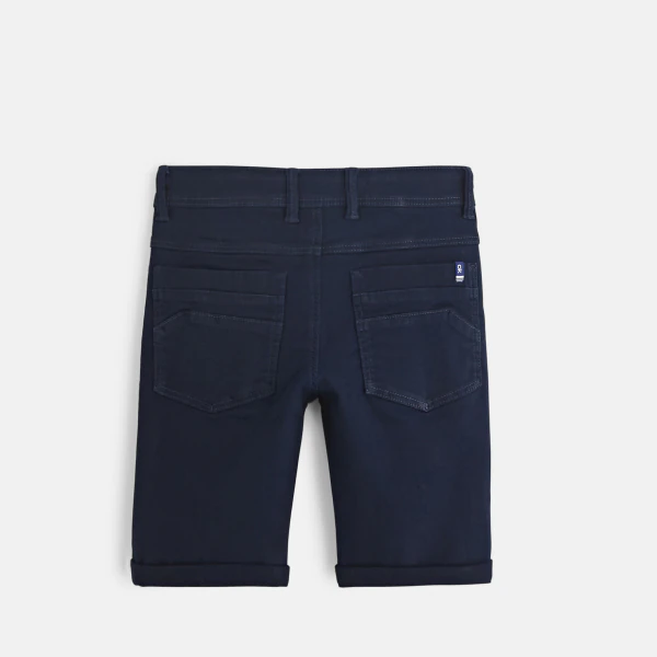 Slim fit bermuda shorts in hyper-stretch canvas