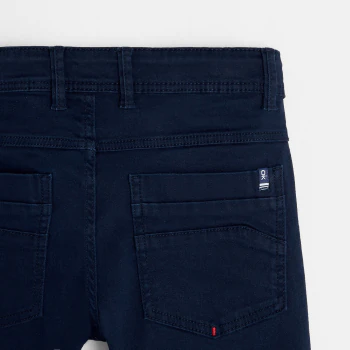 Slim fit bermuda shorts in hyper-stretch canvas