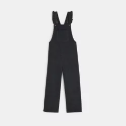 Heathered Milano knit overalls