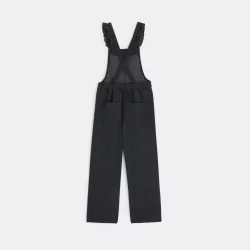 Heathered Milano knit overalls