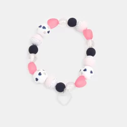 Girls' pink bead bracelet