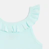 Plain-coloured tank top with ruffled collar