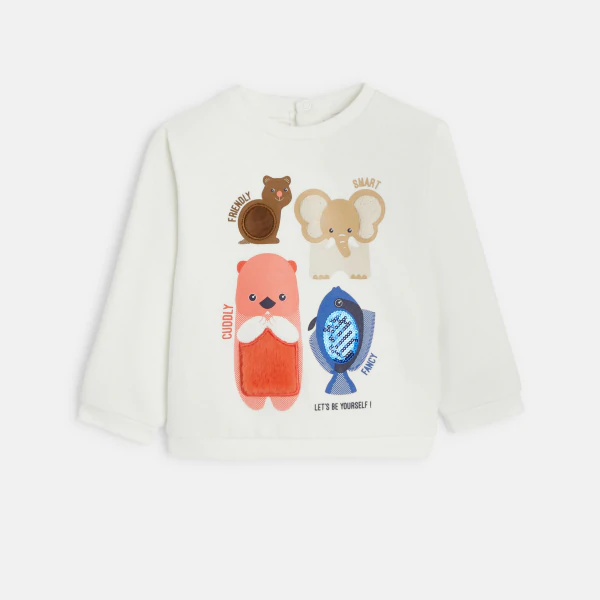 Baby girls' sensory fleece sweatshirt