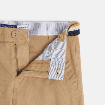 Canvas chino pants with belt