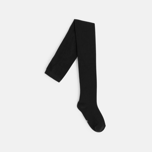 Ribbed knit tights