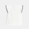 Girl's white cotton gauze blouse