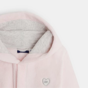 Super soft fleece hooded bathrobe