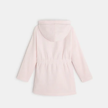 Super soft fleece hooded bathrobe