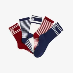 Boys' striped socks (set of 5)