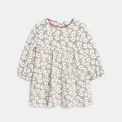 Baby girls' green floral...