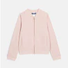 Girls' sparkly pink zipped campus sweatshirt