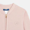 Girls' sparkly pink zipped campus sweatshirt
