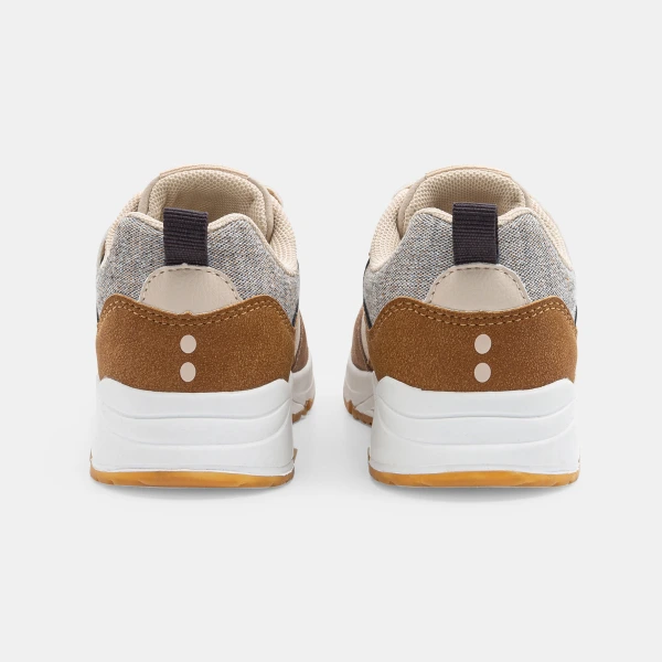 حذاء رياضي dadshoes للركض بأربطة وشريط لاصق، باللون الرمادي للفتيان حذاء رياضي dadshoes للركض بأربطة وشريط لاصق، باللون الرمادي للفتيان