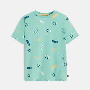 Boys' green short-sleeved...