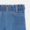 Baby girls' blue paper-bag jeans