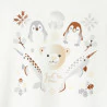 Baby girls' brown animal print T-shirt