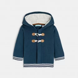 Baby boys' blue knitted zip...