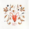 Baby girls' orange animal print T-shirt