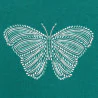 Girls' green sequin butterfly T-shirt