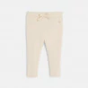 Baby girls' pink soft trousers with elasticated waist