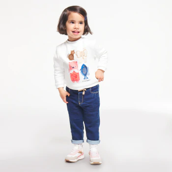 Baby girls' sensory fleece sweatshirt