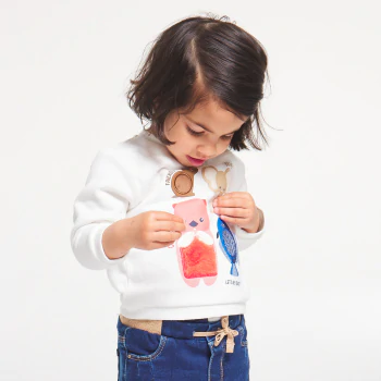 Baby girls' sensory fleece sweatshirt
