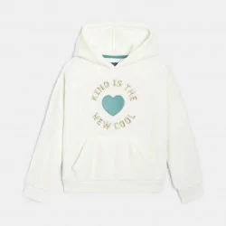 Girls white sweatshirt with a message