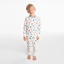 Boys' 2-piece printed velvet pyjamas
