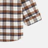 Baby boy brown Sherpa plaid lined overshirt