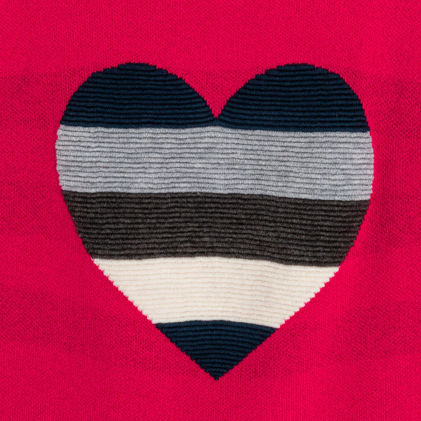 Girl's pink heart sweater