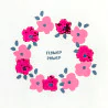 Girl's white floral and sequin t-shirt