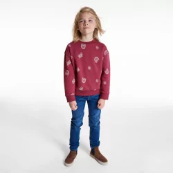 Boy's red printed sweatshirt