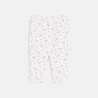 Baby girl's white floral fleece trousers